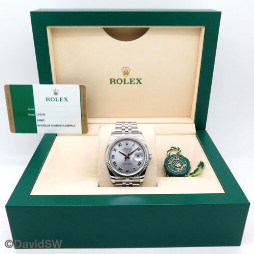 Rolex 116234 Datejust with Rhodium Roman Dial on Jubilee - Image 2