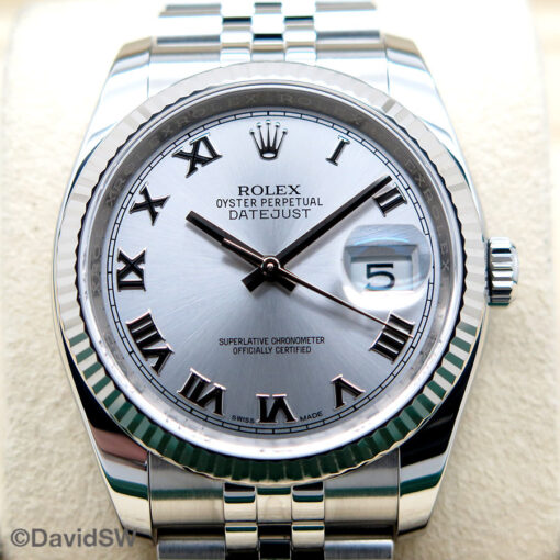 Rolex 116234 Datejust with Rhodium Roman Dial on Jubilee - Image 3