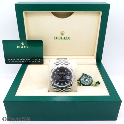 Rolex 126334 Datejust 41 with Slate Diamond Dial on Jubilee - Image 2