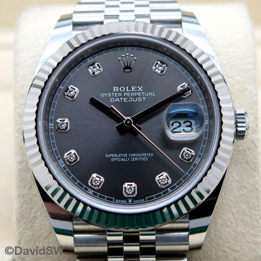 Rolex 126334 Datejust 41 with Slate Diamond Dial on Jubilee - Image 3