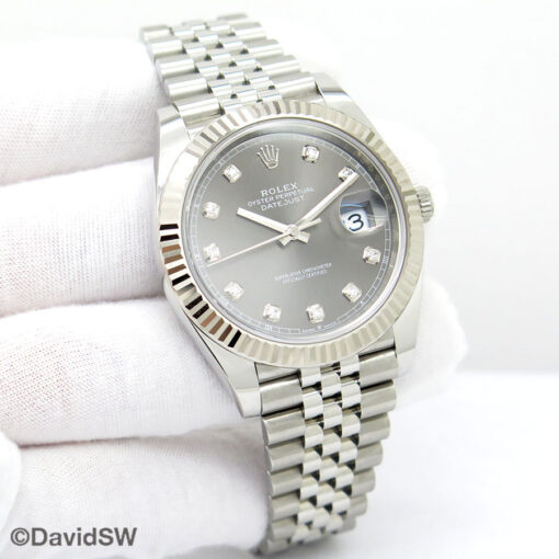 Rolex 126334 Datejust 41 with Slate Diamond Dial on Jubilee