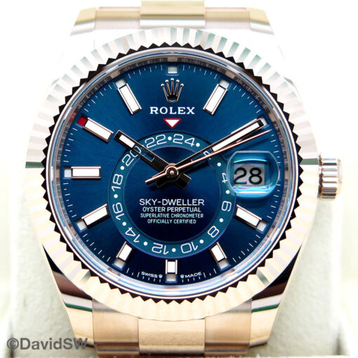 Rolex 336935 Skydweller 18K Rose Gold with Blue-Green Dial (New Model) - Image 3