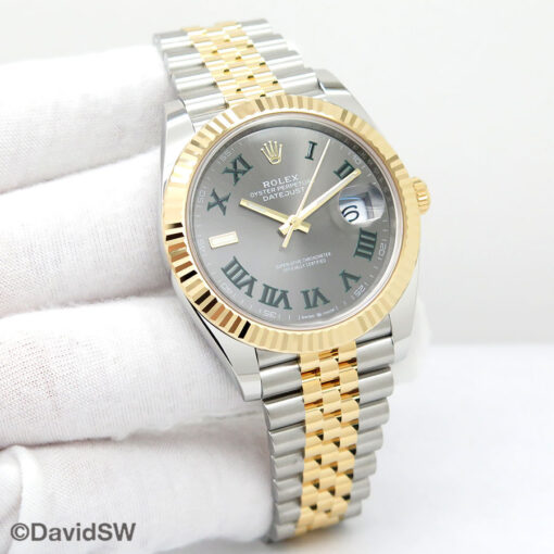 Rolex 126333 Datejust 41 18K/SS with Slate Roman Dial on Jubilee