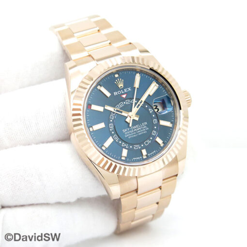 Rolex 336935 Skydweller 18K Rose Gold with Blue-Green Dial (New Model)