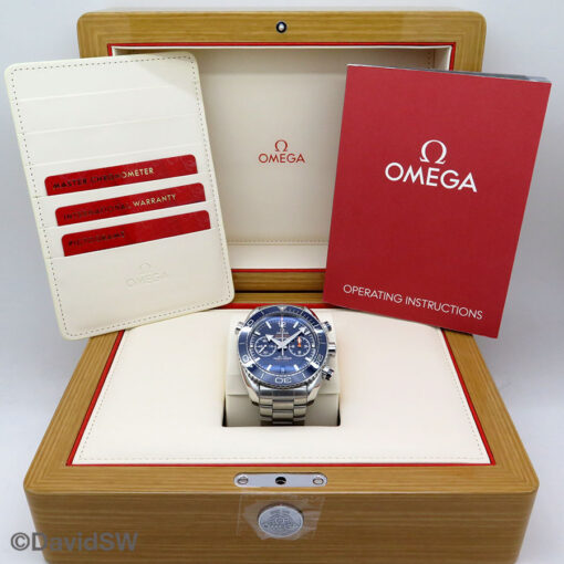 Omega Seamaster Planet Ocean 600m Chronograph with Blue Dial - Image 2