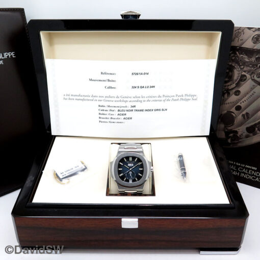 Patek Philippe 5726/1A Nautilus Annual Calendar Moonphase with Blue Dial - Image 2