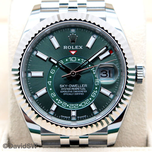 Rolex 336934 Skydweller with Mint Green Dial on Jubilee - Image 3