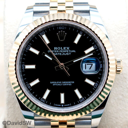 Rolex 126333 Datejust 41 18K/SS with Black Stick Dial on Jubilee - Image 3