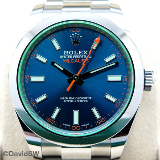 Rolex 116400GV Milgauss with Blue Dial - Image 3