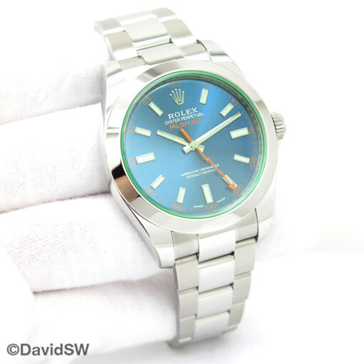 Rolex 116400GV Milgauss with Blue Dial