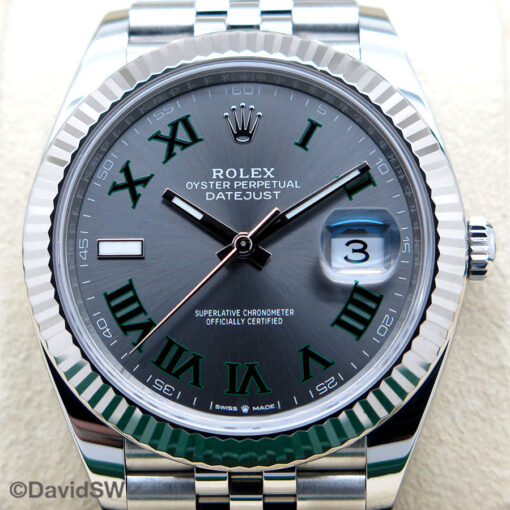 Rolex 126334 Datejust 41 with Slate Roman Dial on Jubilee - Image 3