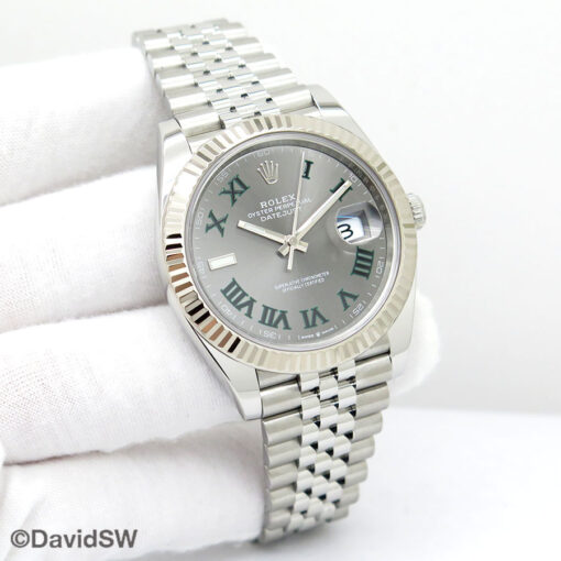 Rolex 126334 Datejust 41 with Slate Roman Dial on Jubilee