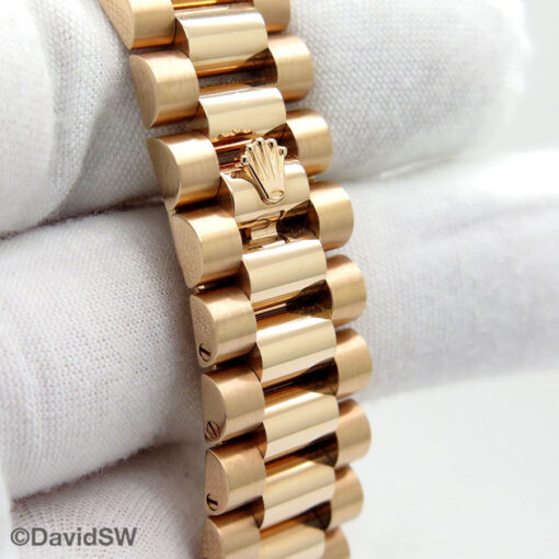 Rolex CPO 118235 Day Date 18K Rose Gold with White Roman Dial - Image 8