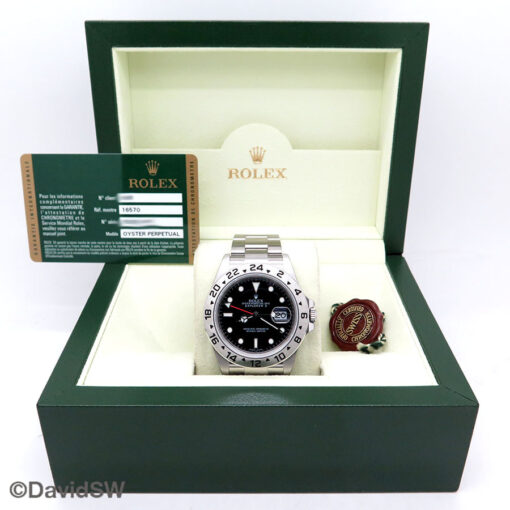 Rolex 16570 Explorer II with Black Dial and 3186 Movement (New Old Stock) - Image 2