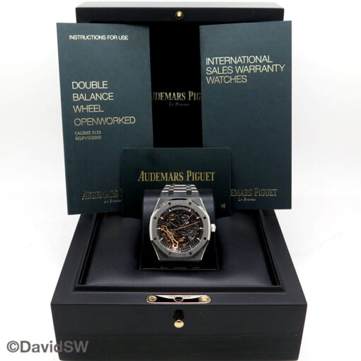 Alternative view of Audemars Piguet 15407ST Royal Oak Double Balance Wheel Openworked