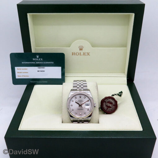Rolex 116234 Datejust with Silver Diamond Dial on Jubilee - Image 2