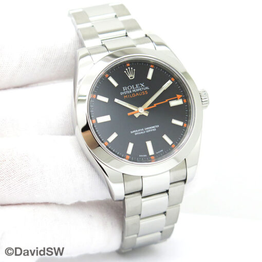 Rolex 116400 Milgauss with Black Dial
