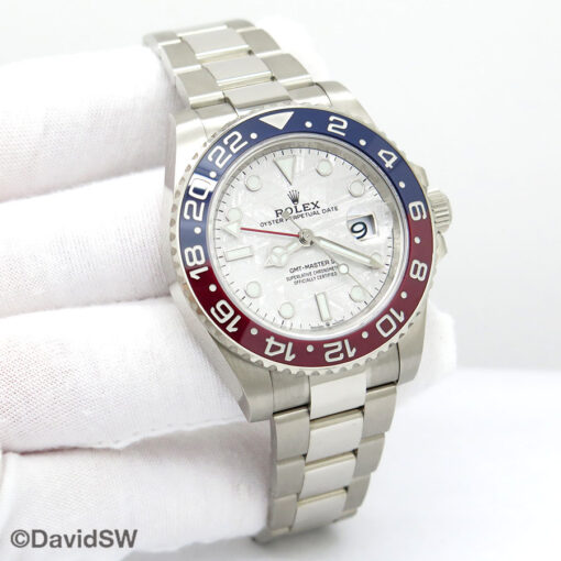 Rolex 126719BLRO GMT Master II 18K White Gold with Meteorite Dial