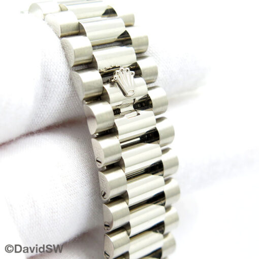 Rolex 228239 Day Date 18K White Gold with Olive Green Roman Dial - Image 7