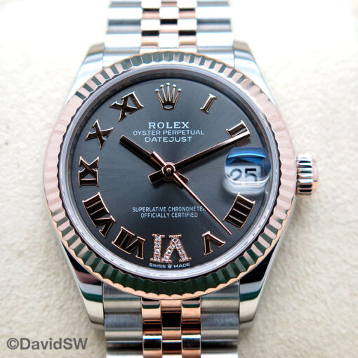 Rolex 278271 Datejust 18K/SS with Slate Roman Diamond "VI" Dial on Jubilee - Image 3