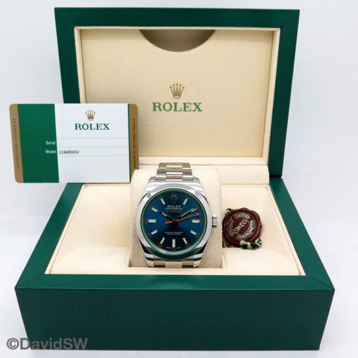 Rolex 116400GV Milgauss with Blue Dial - Image 2