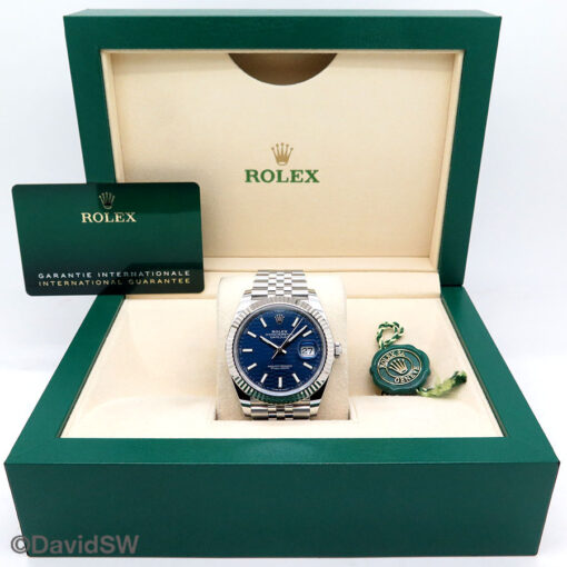 Rolex 126334 Datejust 41 with Blue Fluted Motif Dial on Jubilee - Image 2