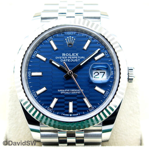 Rolex 126334 Datejust 41 with Blue Fluted Motif Dial on Jubilee - Image 3