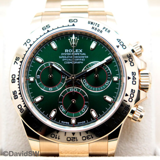 Rolex 116508 Cosmograph Daytona 18K Yellow Gold with Green Dial - Image 3