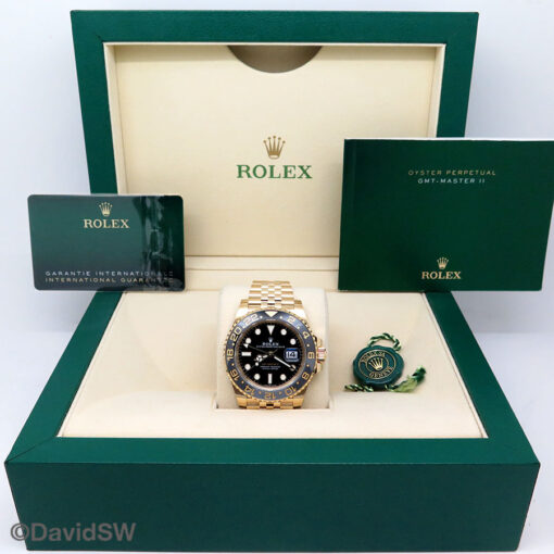 Rolex 126718GRNR GMT Master II 18K Yellow Gold on Jubilee - Image 2