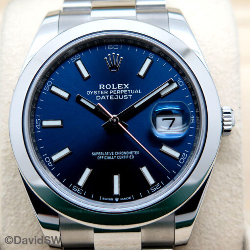 Rolex 126300 Datejust 41 with Blue Stick Dial on Oyster - Image 3
