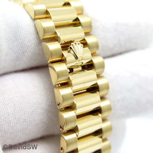 Rolex 218238 Day Date II 18K Yellow Gold with Champagne Diamond Ruby Dial - Image 7