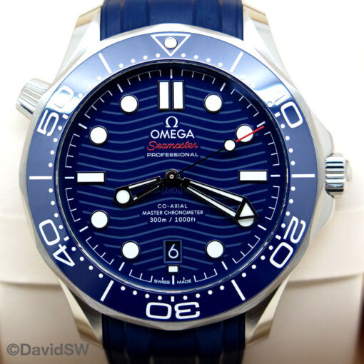 Omega Seamaster Diver 300m with Blue Dial on Strap - Image 3