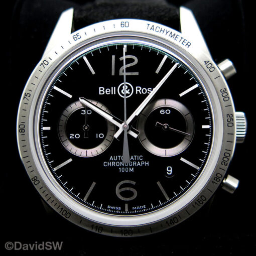 Bell & Ross BR126 Original Black Chronograph on Strap - Image 3
