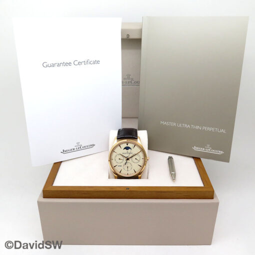 Jaeger LeCoultre Q1302520 Master Ultra Thin Perpetual Calendar Moonphase 18K Rose Gold with Ivory Dial - Image 2