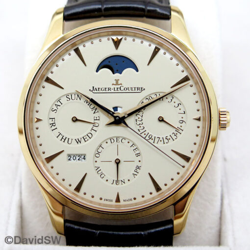 Jaeger LeCoultre Q1302520 Master Ultra Thin Perpetual Calendar Moonphase 18K Rose Gold with Ivory Dial - Image 3