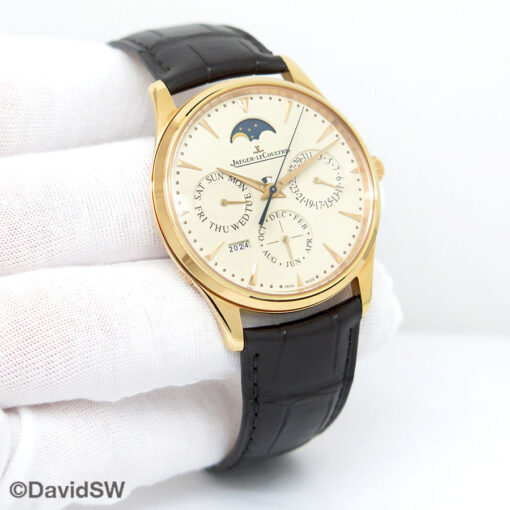 Jaeger LeCoultre Q1302520 Master Ultra Thin Perpetual Calendar Moonphase 18K Rose Gold with Ivory Dial