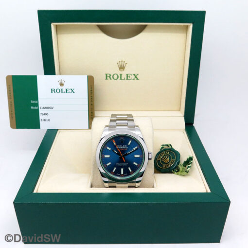 Rolex 116400GV Milgauss with Blue Dial - Image 2