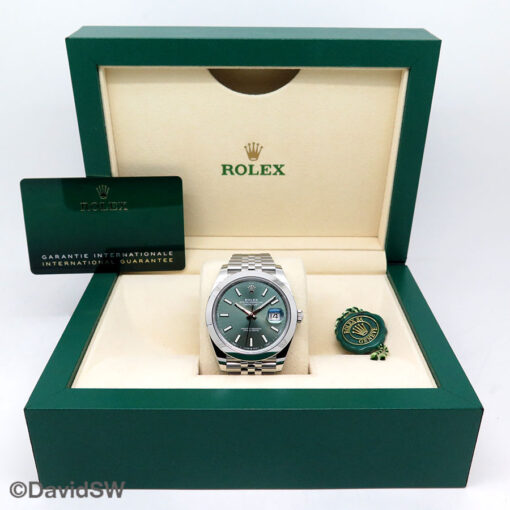 Rolex 126300 Datejust 41 with Mint Green Dial on Jubilee - Image 2