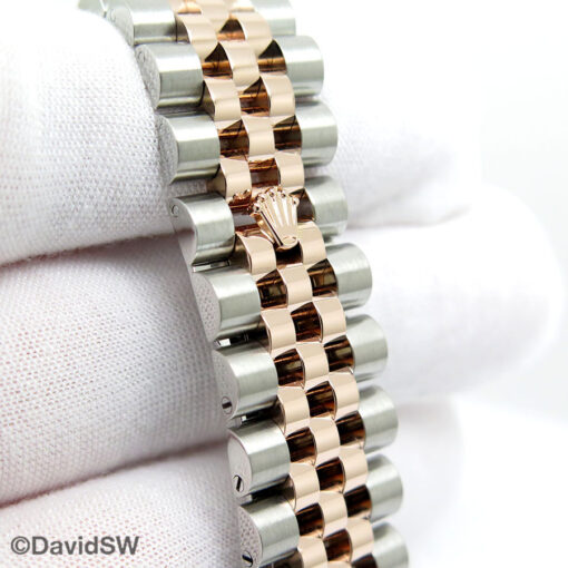 Rolex 116231 Datejust 18K/SS with Silver Rolex Motif Diamond Dial on Jubilee - Image 7