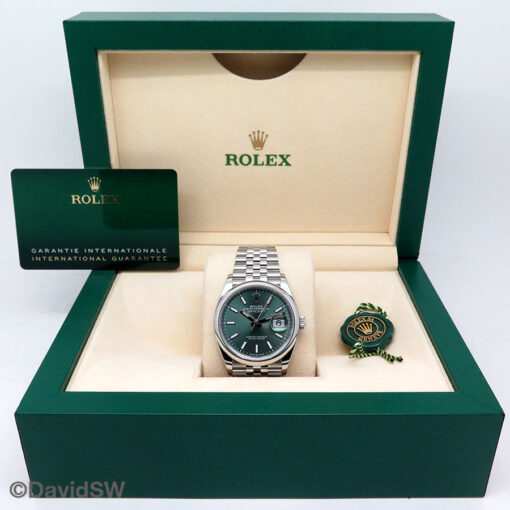 Rolex 126200 Datejust with Mint Green Dial on Jubilee - Image 2
