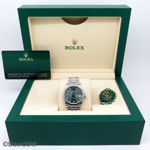 Rolex 278274 Datejust with Mint Green Stick Dial on Jubilee - Image 2