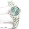 Rolex 278274 Datejust with Mint Green Stick Dial on Jubilee