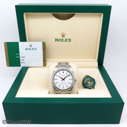 Rolex 114300 Oyster Perpetual with White Dial - Image 2