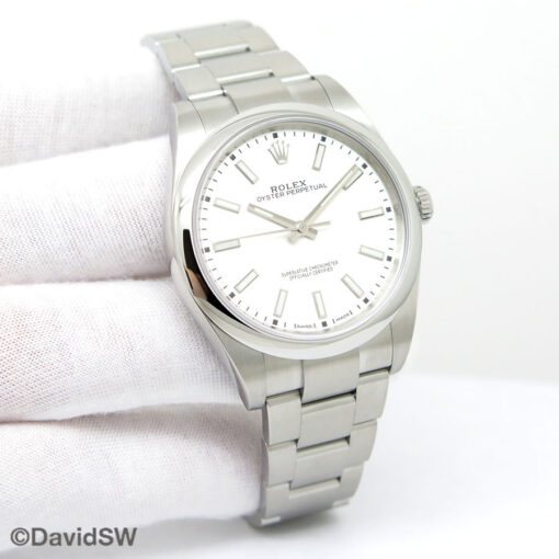 Rolex 114300 Oyster Perpetual with White Dial