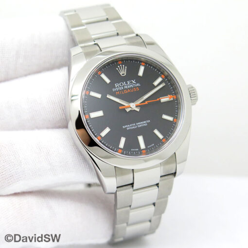 Rolex 116400 Milgauss with Black Dial