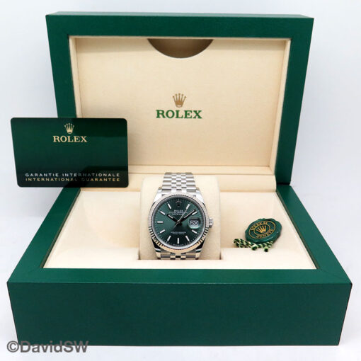 Rolex 126234 Datejust with Mint Green Dial on Jubilee - Image 2
