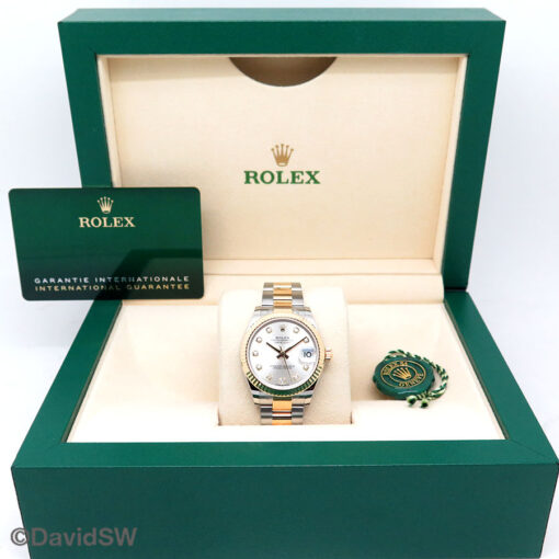 Rolex 278273 Datejust 18K/SS with Silver Diamond Dial on Oyster - Image 2
