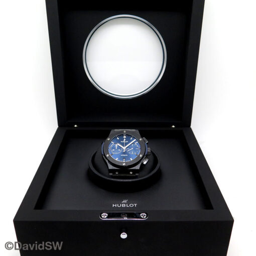 Alternative view of Hublot Classic Fusion Ceramic Blue Chronograph