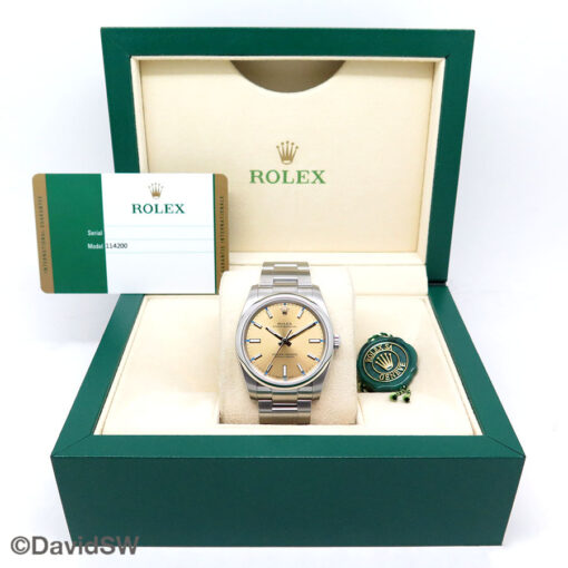 Rolex 114200 Oyster Perpetual with White Grape Dial - Image 2
