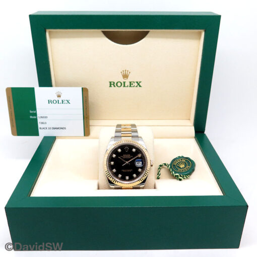 Rolex 126333 Datejust 41 18K/SS with Black Diamond Dial on Oyster - Image 2